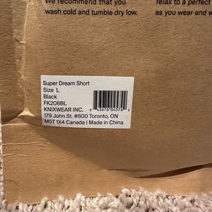 Knix Black Super Absorbency Dream Short; New in packaging